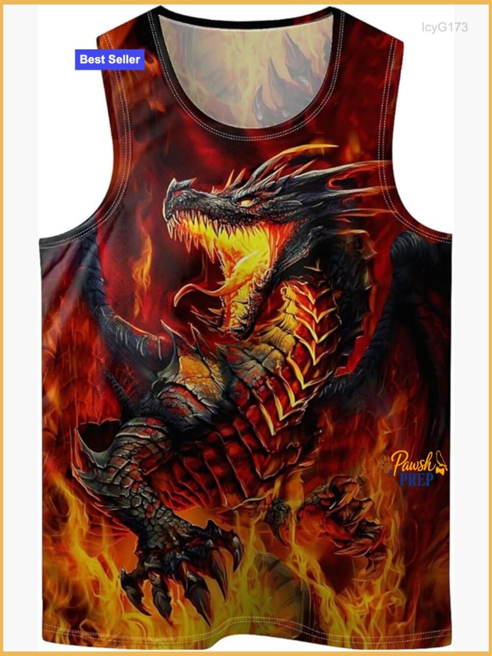 Dinosaur Tank Top Men Novelty Graphic Quick Dry Sleeveless Shirt